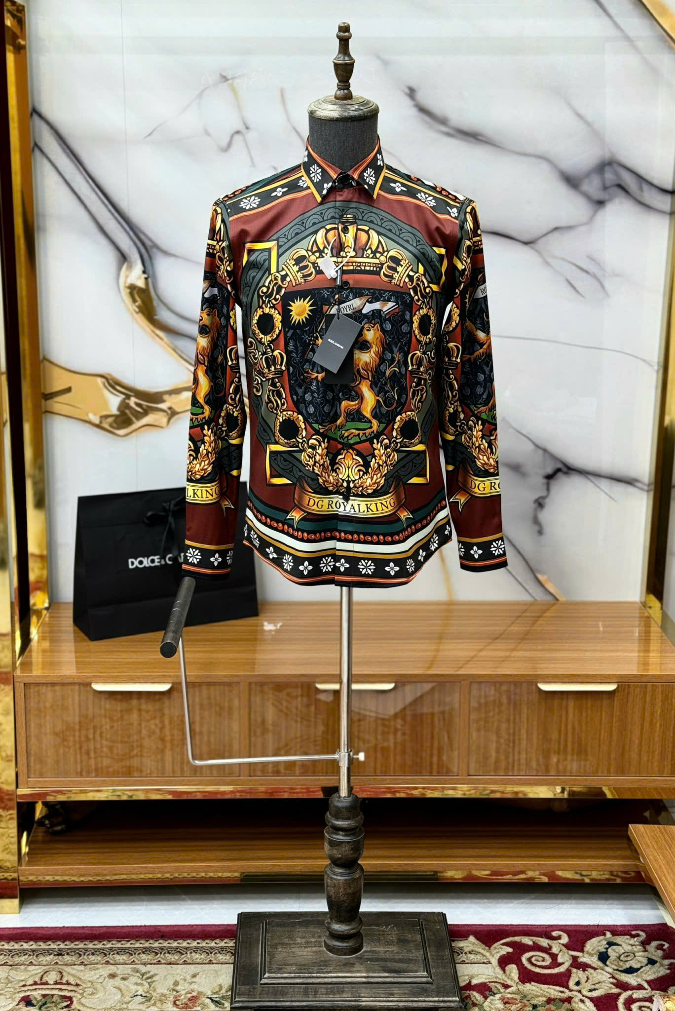 Áo sơ mi dài tay Dolce Gabbana DG họa tiết sử tử Like Auth on web CD